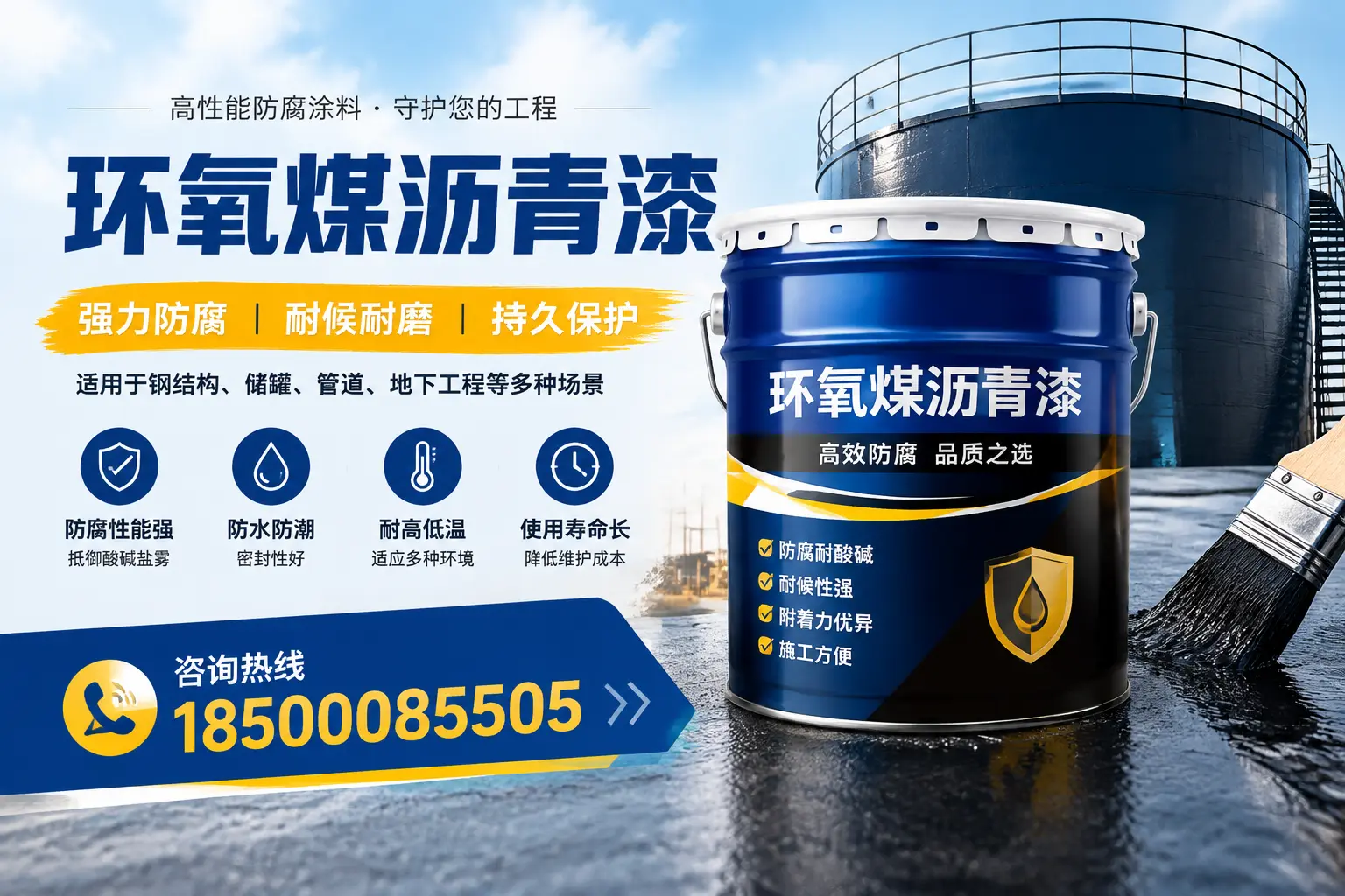 环氧煤沥青漆在工业中的应用，烟台企业的选择